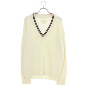 Prada Umb701 V-neck Low Gauge Cashmere Knit Men's 46